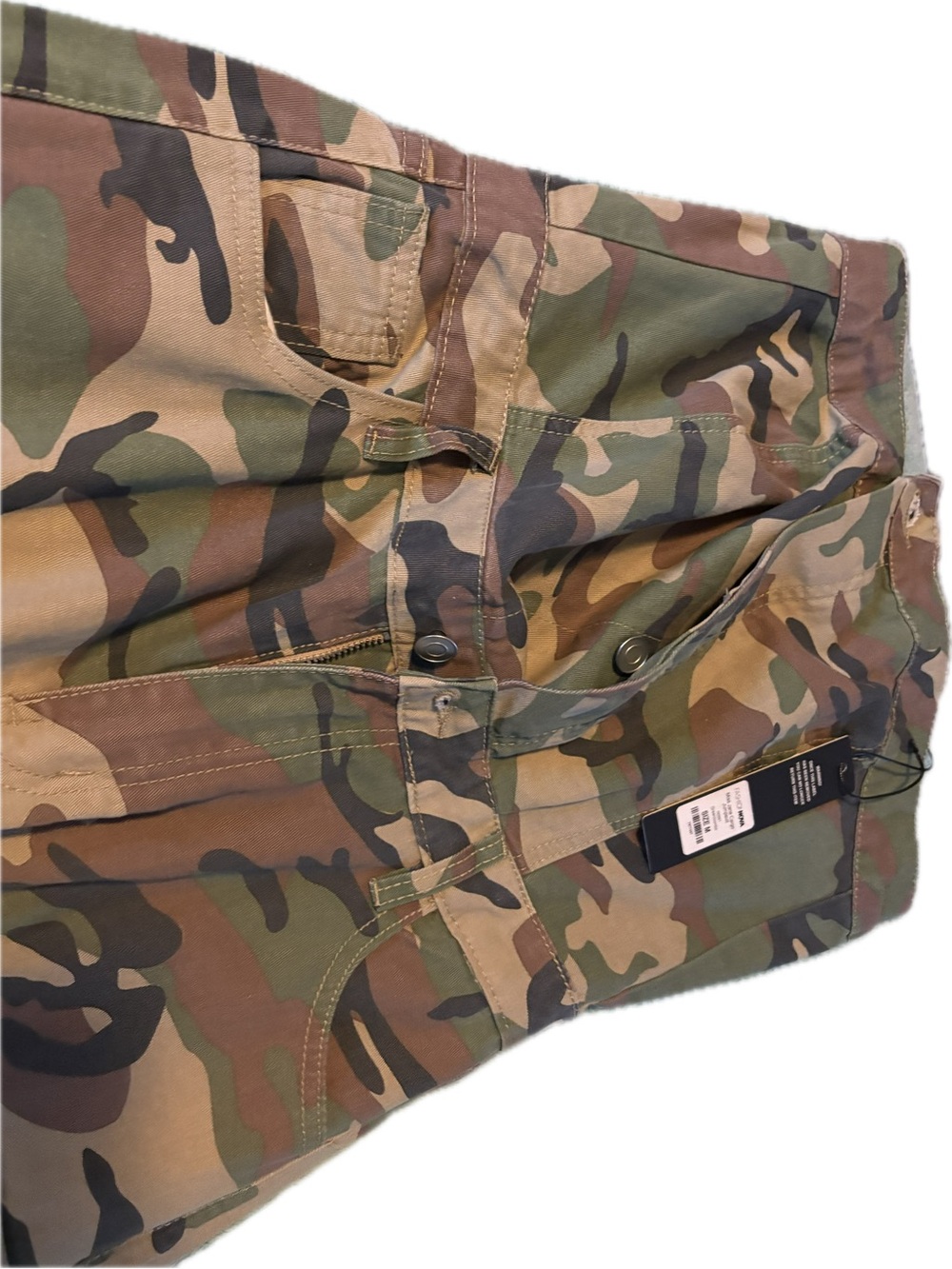 Womens Camouflage Cargo Jumpsuit Green/Brown Camo